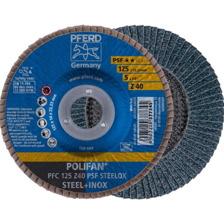 Lamellrondeller Pferd PSF PFC POLIFAN; 125 mm; Z40; 1 stk