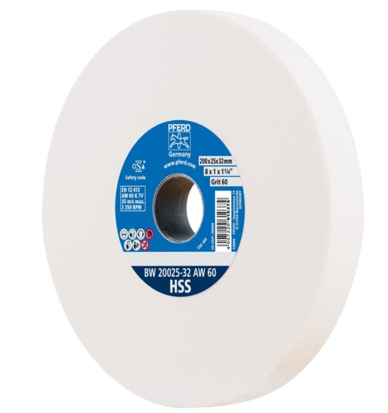 Slipeskive Pferd BW 20025-32 AW 60 HSS; 200x25x32 mm; P60
