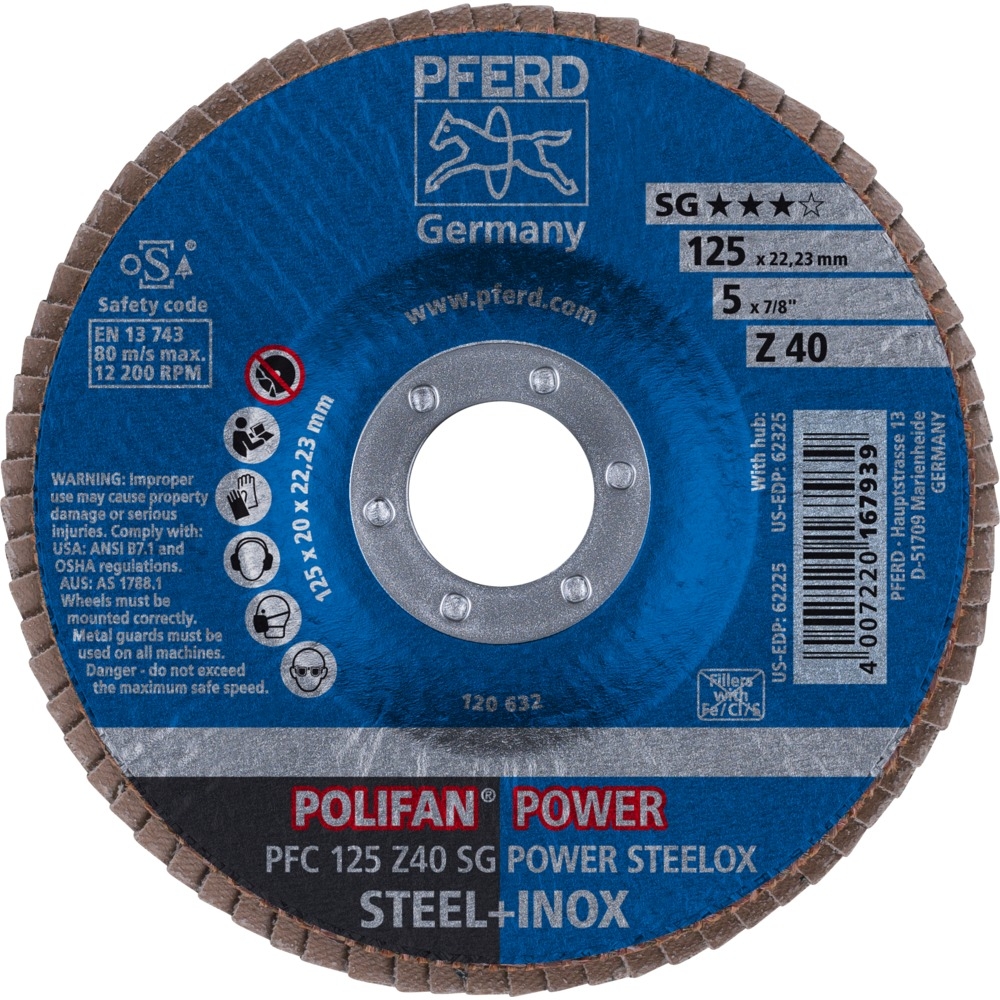 Lamellrondeller Pferd SG POWER STEELOX PFC; 125 mm; Z120