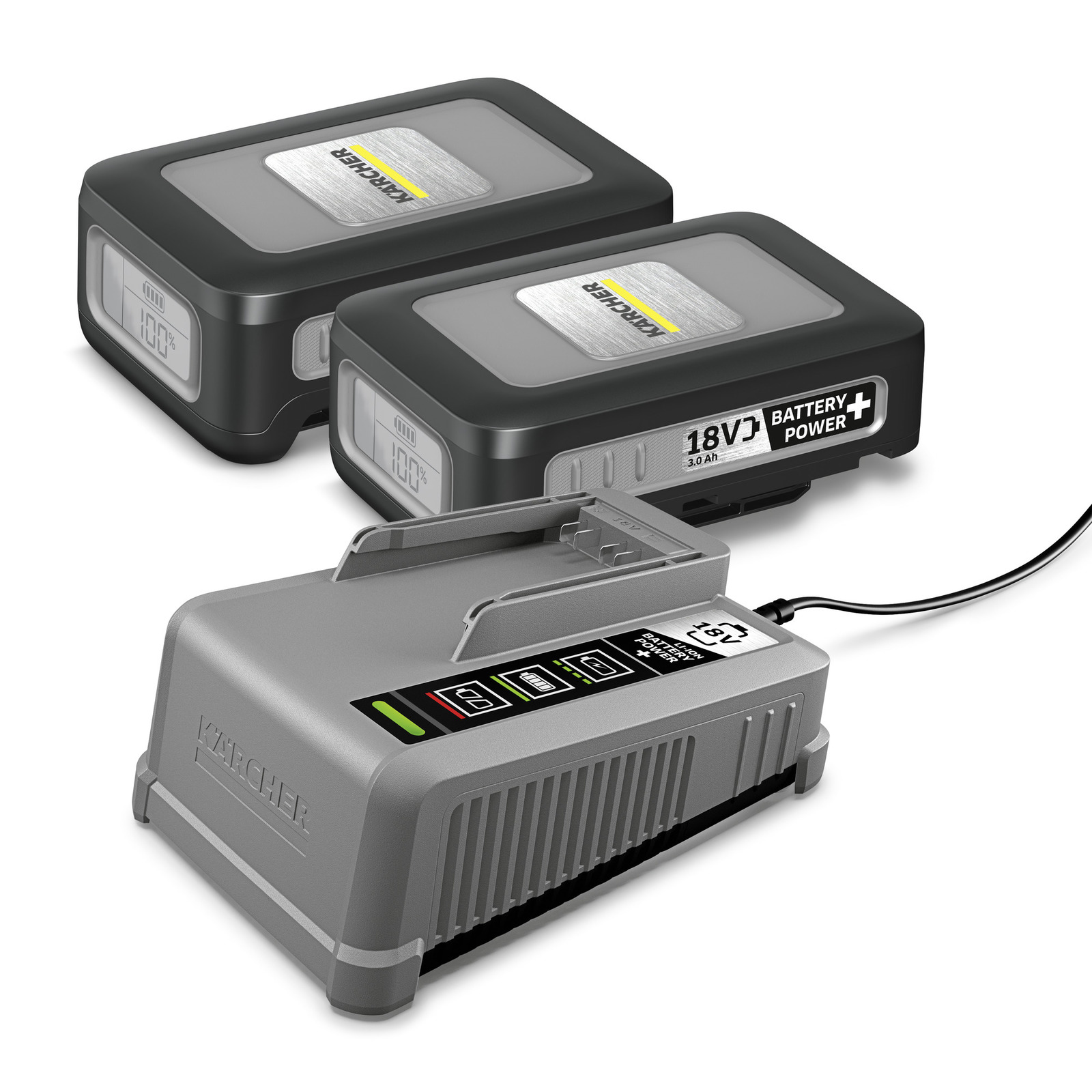 Batteri Karcher Power+ 18 V; 2x3,0 Ah + hurtiglader Power +