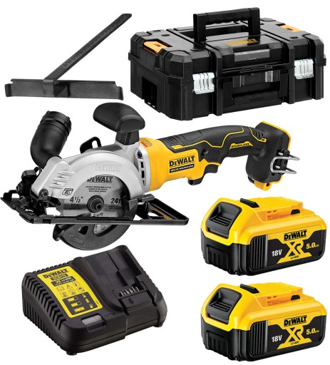 Sirkelsag Dewalt DCS571P2-QW; 18 V; 2x5,0 Ah batt.