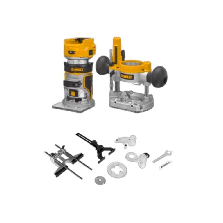 Håndoverfres DeWalt DCW604N-XJ; 18 V (uten batteri og lader)