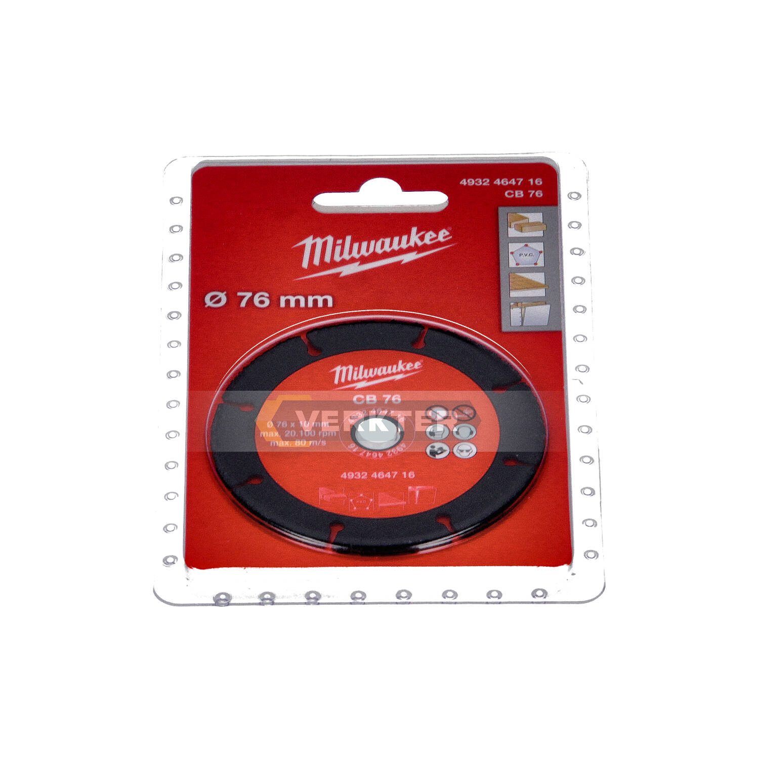 Sagblad for tre Milwaukee 4932464716; 76x1 mm
