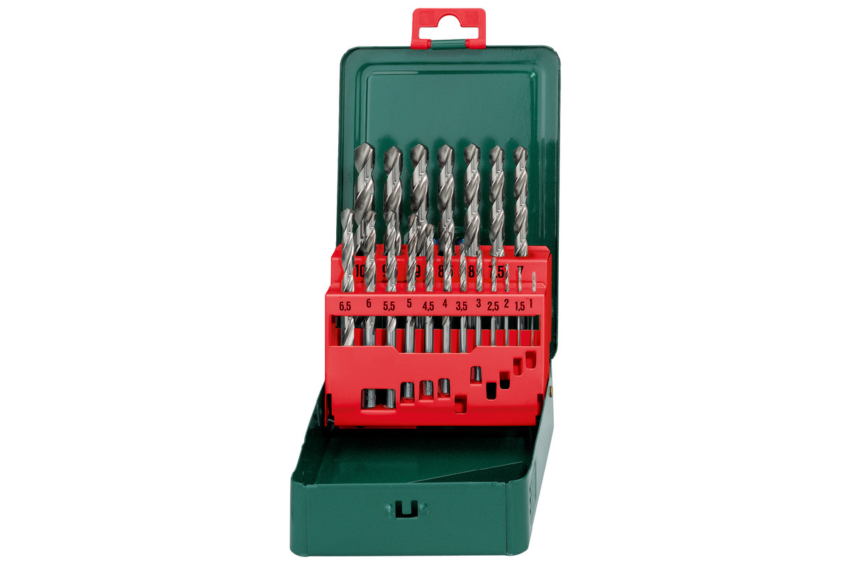 Bor sett for metall Metabo HSS-G; 1-10 mm; 19  stk