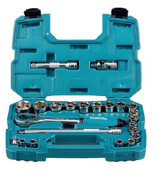 Hylsenøkkelsett Makita B-65589; 1/2''; 23 stk