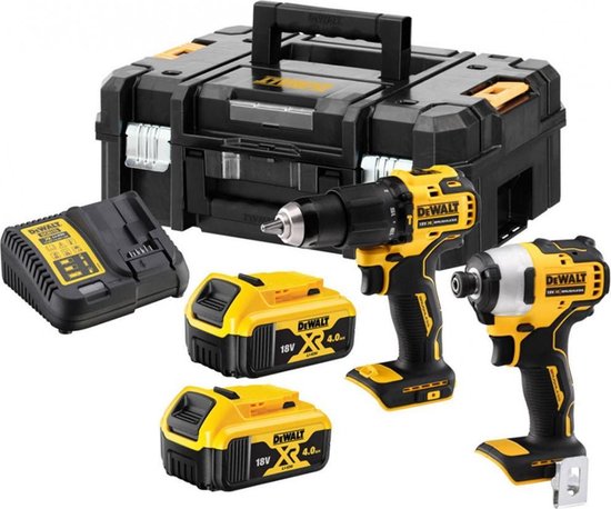 Verktøysett DeWalt DCK2062M2T-QW(DCD709 + DCF809); 18 V; 2x4,0 Ah batt.