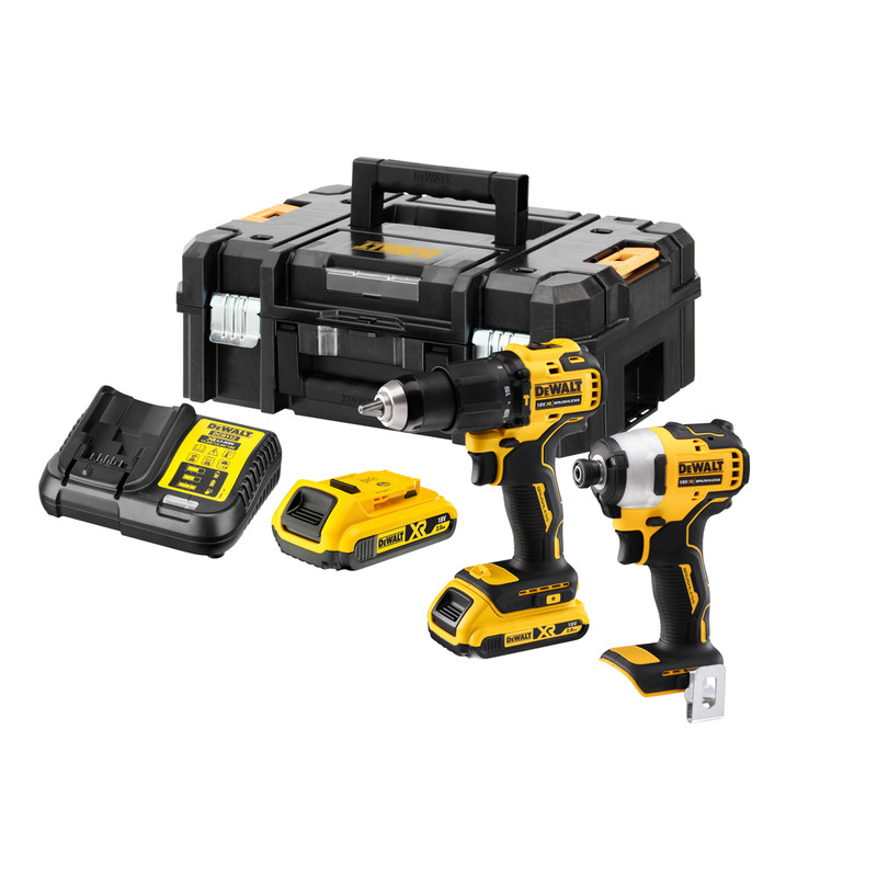 Verktøysett DeWalt DCK2062D2T-QW(DCD709 + DCF809); 18 V; 2x2,0 Ah batt.