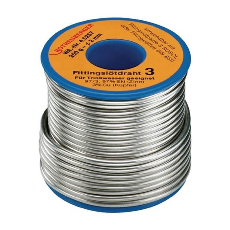 Loddemetall Rothenberger L-SN CU3; 3 mm; 250 g