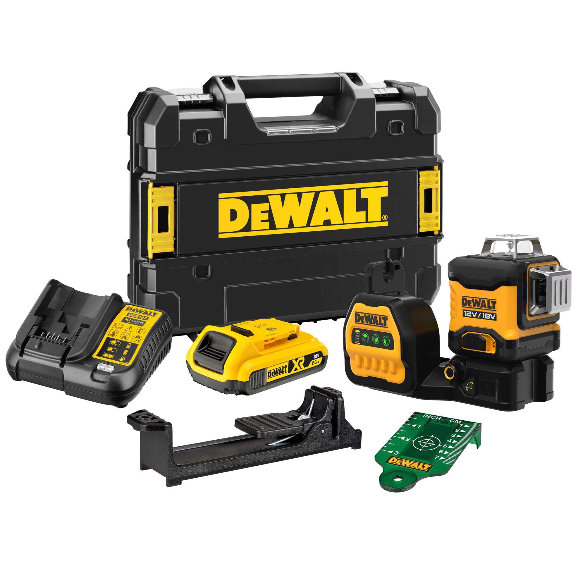 Krysslaser  DeWalt XR DCE089D1G18; 18 V; 1x2,0 Ah batt.