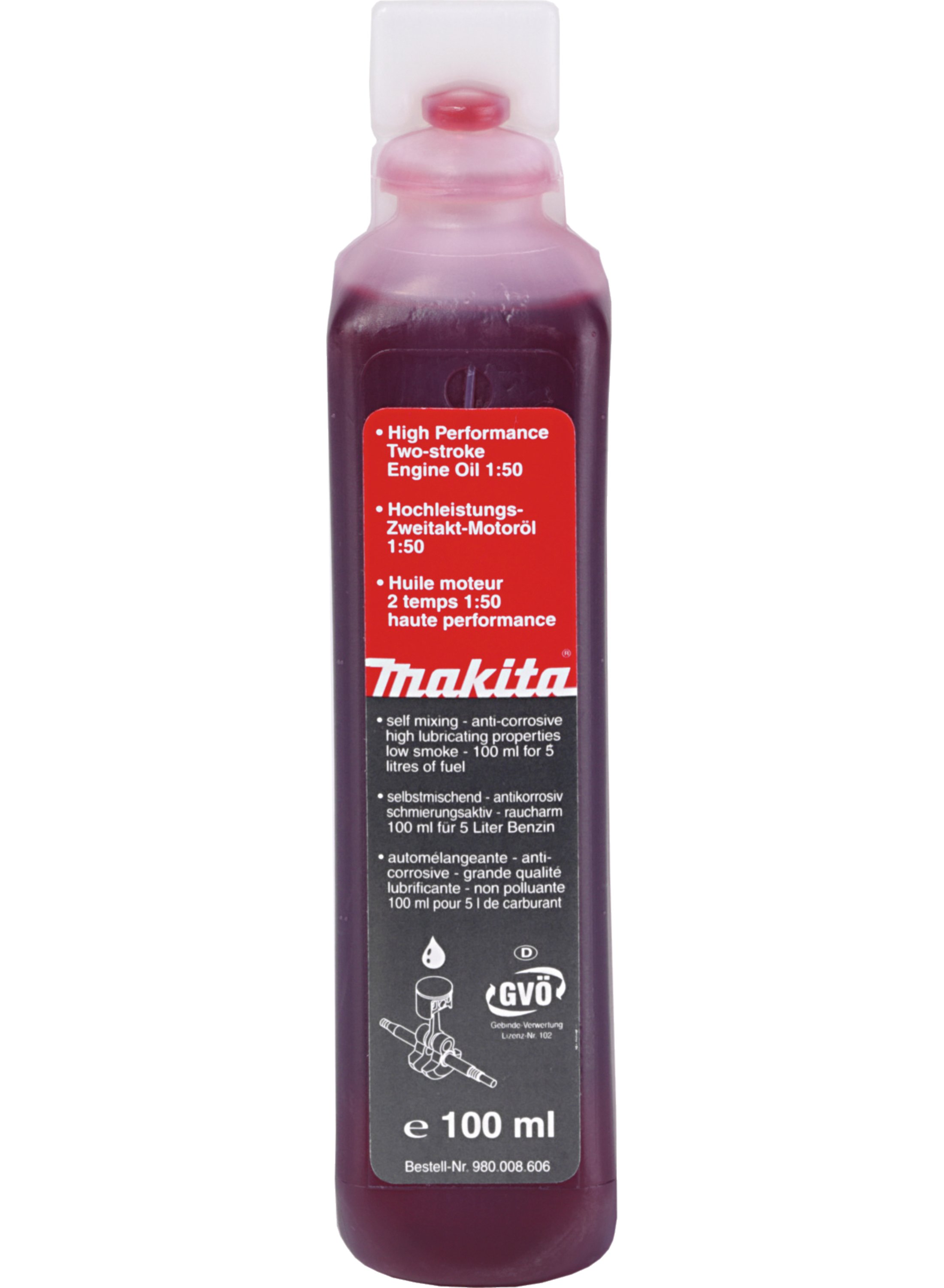 Olje til brenselsblanding for totaktsmotorer Makita 195957-9; 0,1 l