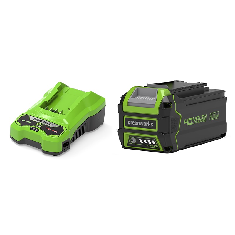 Batteri Greenworks GSK40B2; 40 V; 4,0&nbsp;Ah; Li-ion + lader