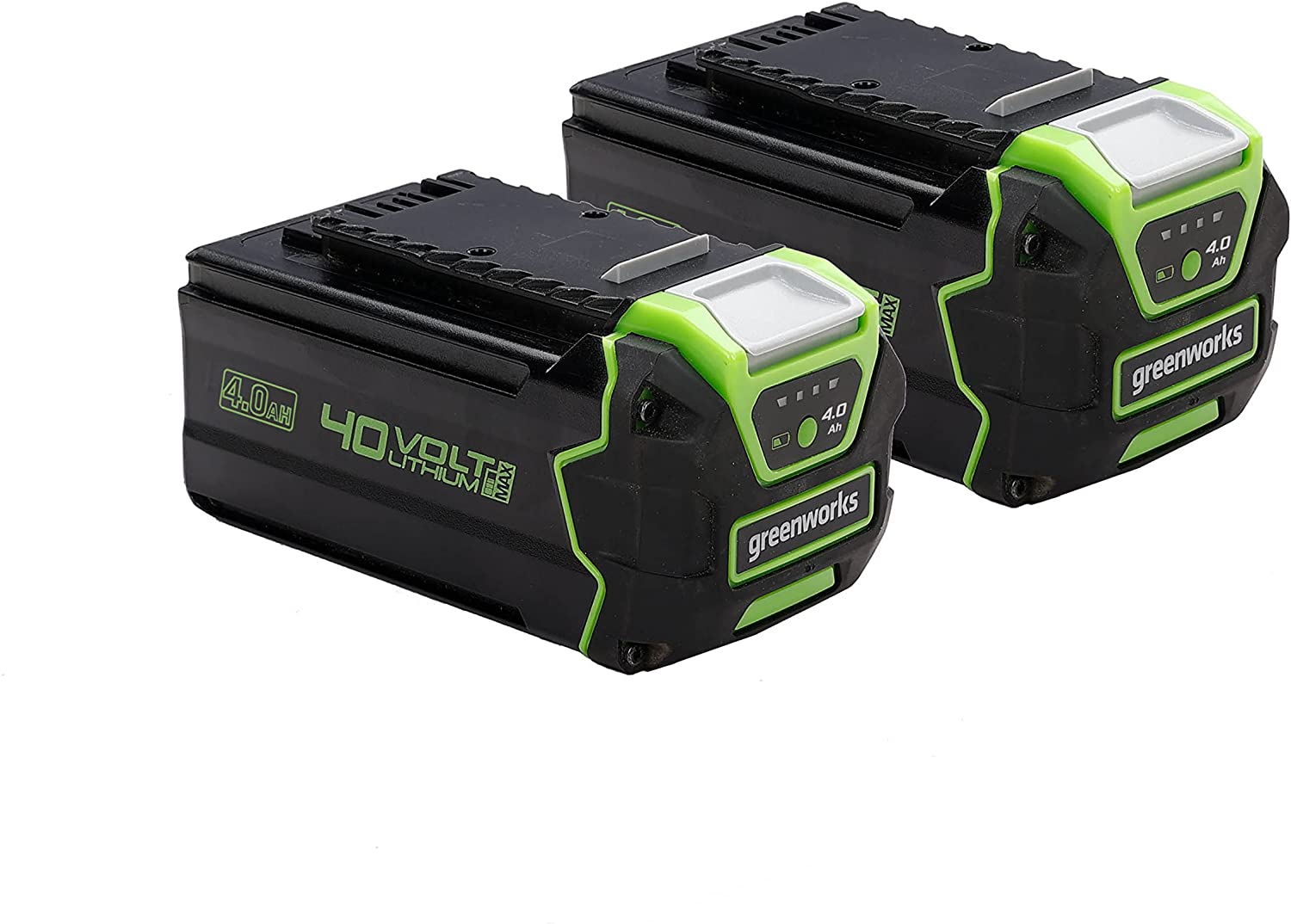 Batteri Greenworks G40BK4X; 40 V; 4,0&nbsp;Ah; Li-ion; 2 stk