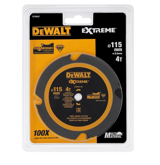 Diamantkappeskive DeWalt DT20421; 115x9,5 mm; Z4