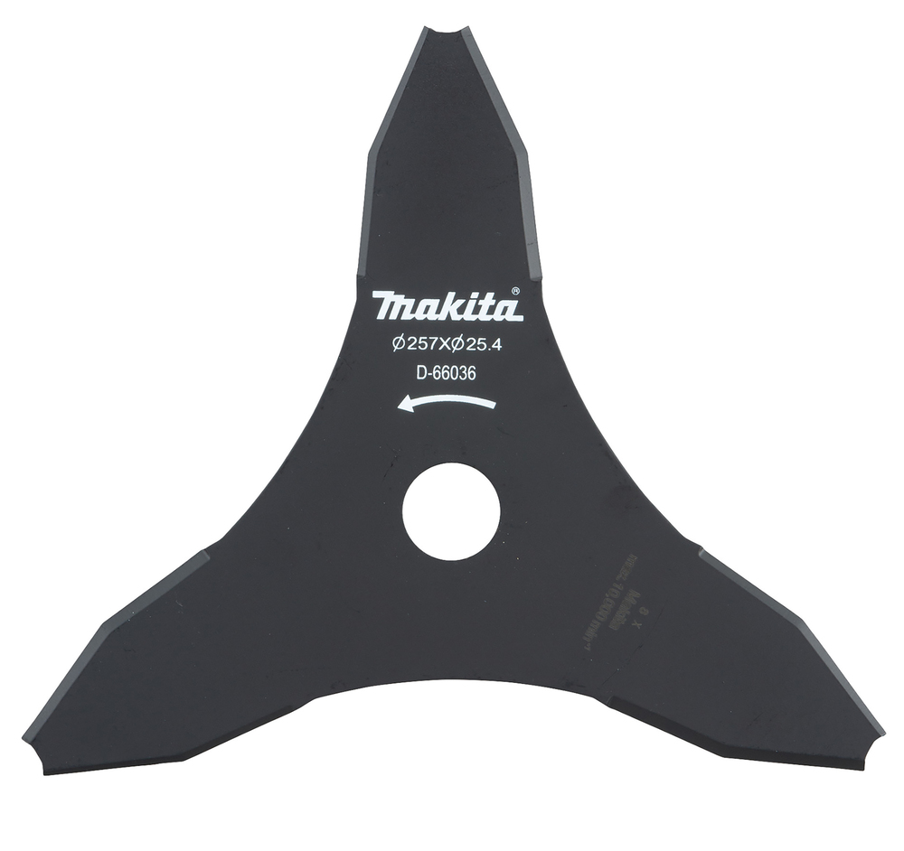 3 tannet metall kniv for ryddesag Makita; 255x25,4 mm; Z3