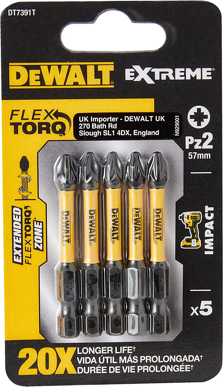 Skrutrekkersett DeWalt DT7391T-QZ; 5 stk