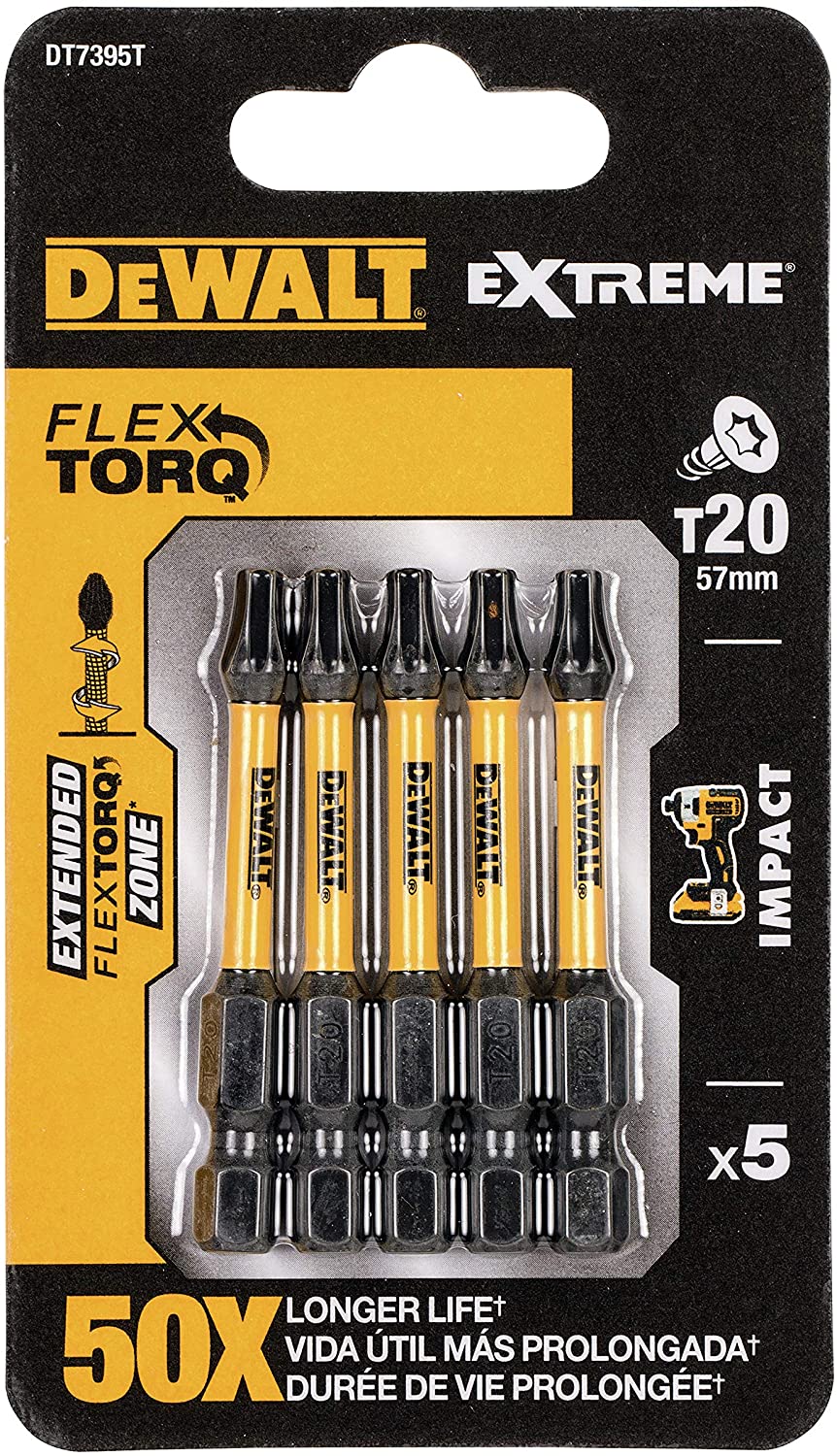 Skrutrekkersett DeWalt DT7395T-QZ; 5 stk