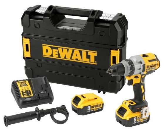 Skrutrekker/bor DeWalt DCD991P2-QW; 18 V; 2x5,0 Ah batt.