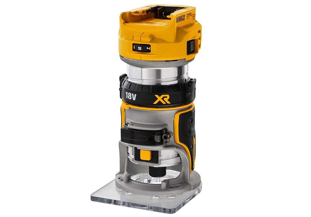Batteridrevet kantfres DeWalt DCW600N-XJ; 18 V (uten batteri og lader)