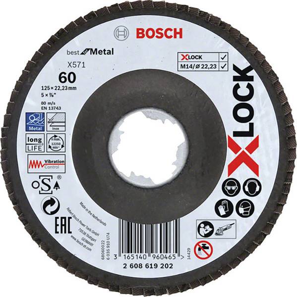 Lamellrondeller Bosch X-LOCK; 125 mm; K 60