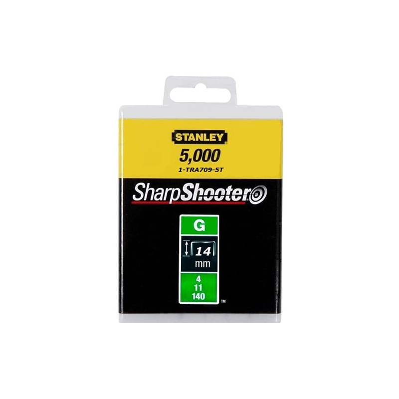 Stifter Stanley; 14 mm; 5000 stk; type G; galvanisert