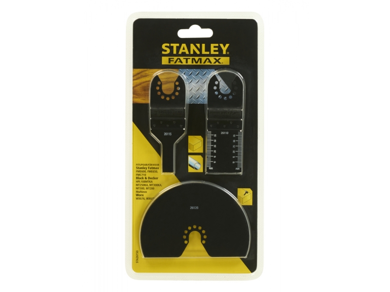 Tilbehørsett Stanley STA26150-XJ; 3 stk