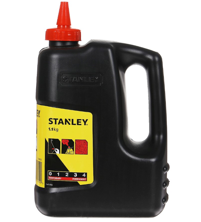 Merkekritt til påfyll av krittsnor / målebånd Stanley; 1100 g; rød