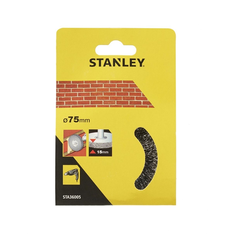 Koppbørste Stanley; 75x15 mm
