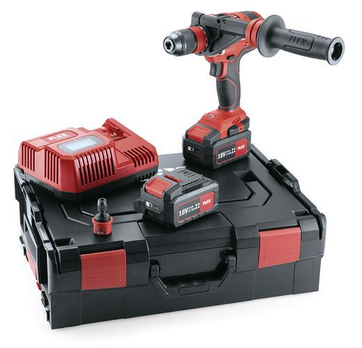 Batteridrevet borskrutrekker Flex 482757; DD 4G; 18 V; 2,5/5,0 Ah batt. + tilbehør