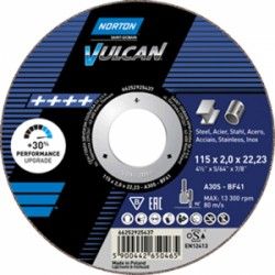 Abrasiv kappeskive Norton Vulcan; 125x1,0x22,23 mm; A 60 S-BF41