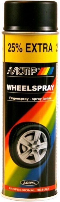 Maling Motip WHEEL SPRAY; 500 ml; svart