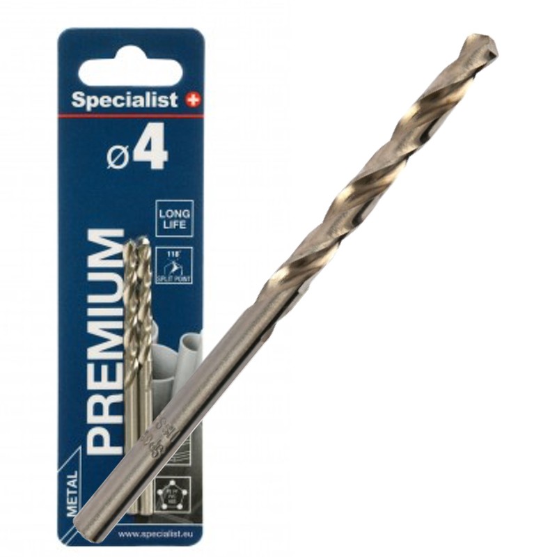 Bor for metall Specialist Premium; 4x75 mm; 2 stk