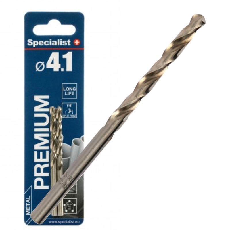 Bor for metall Specialist Premium; 4,1x75 mm; 2 stk