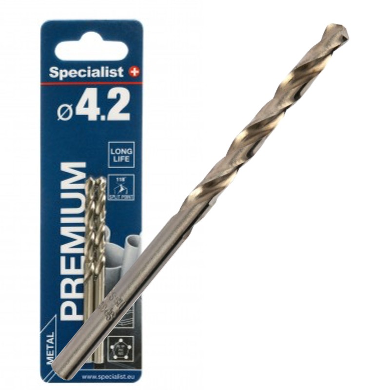 Bor for metall Specialist Premium; 4,2x75 mm; 2 stk