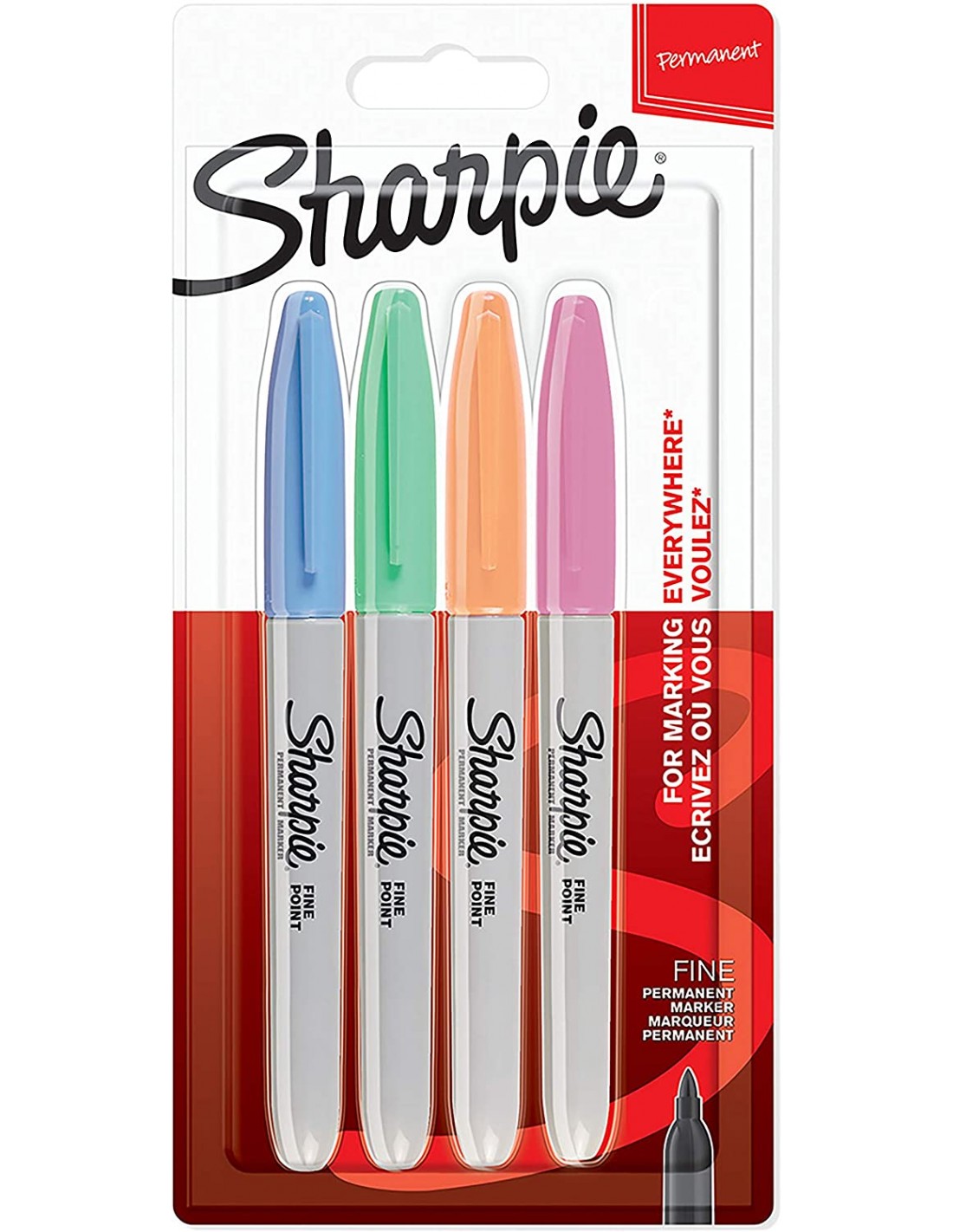 Merkpenner Sharpie Fine; 4 stk