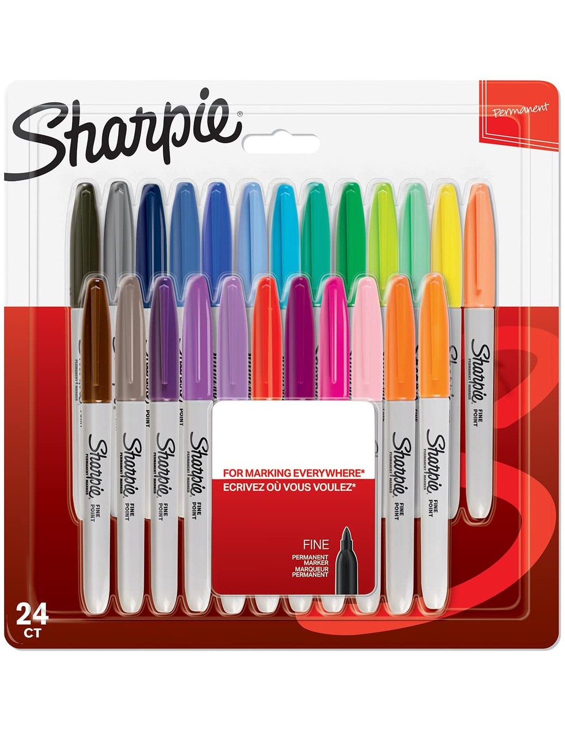 Merkpenner Sharpie Fine; 24 stk