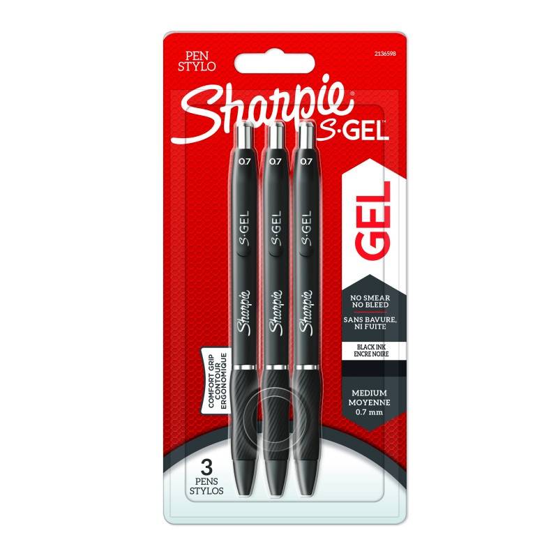 Merkpenner Sharpie S Gel; 3 stk.; svart