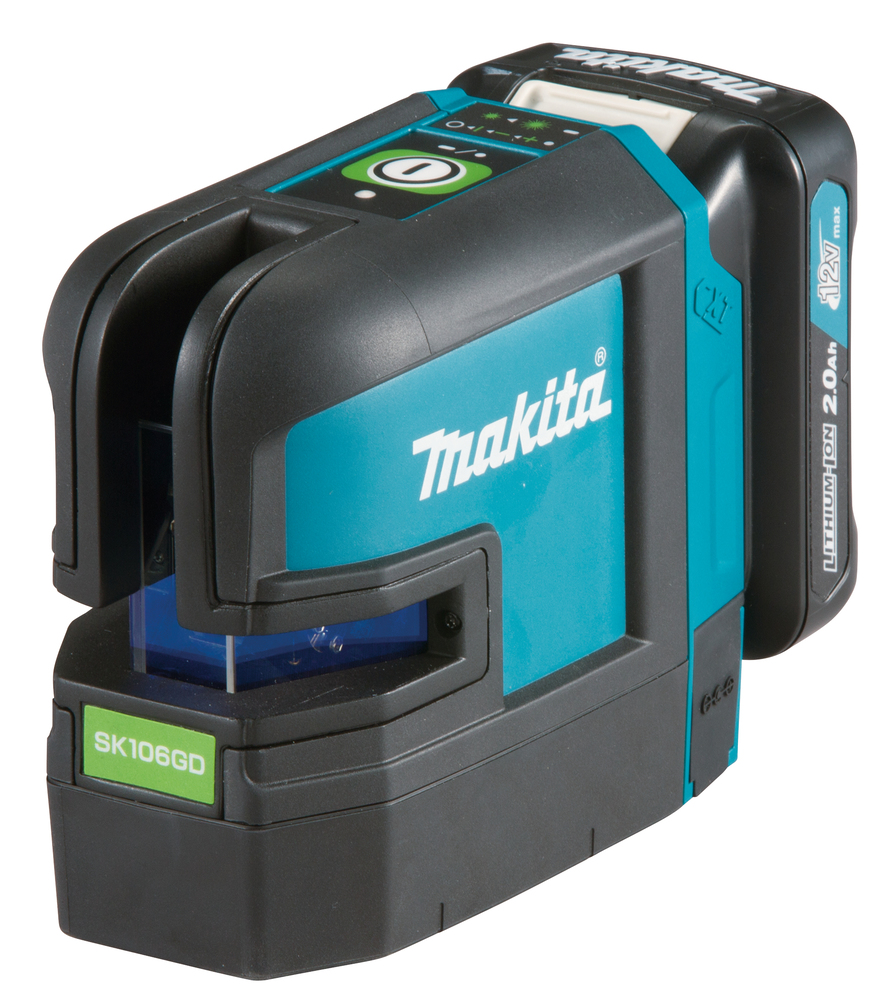 Krysslaser  Makita SK106GDWA; 12 V; 1x2,0 Ah batt.