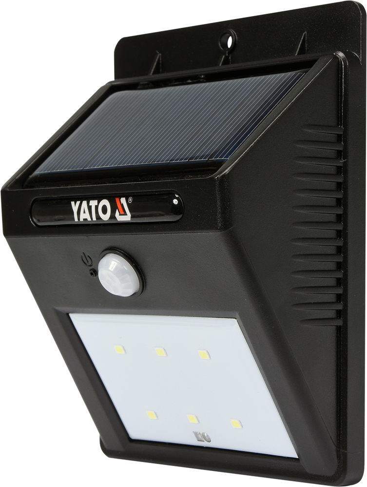 Solcelledrevet lampe Yato YT-81856; LED; Veggfeste