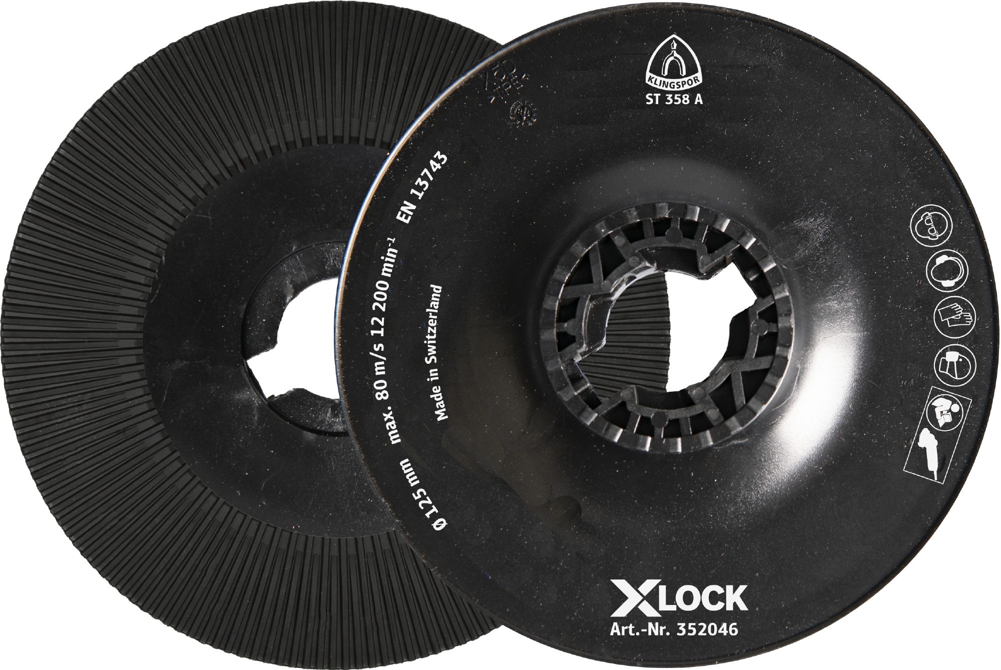 Slipeplate Klingspor ST 358 A; 115 mm; X-LOCK