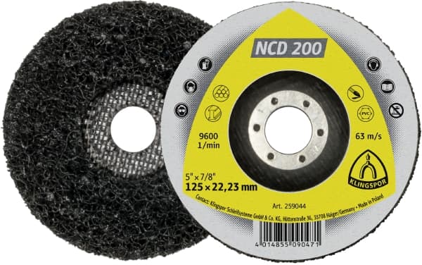 Slipeduk Klingspor NCD 200; 125x22,23 mm; 5 stk