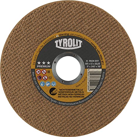 Sagblad for aluminium Tyrolit 34332822; 41F; 125x1,0x22,23 mm; A60N-BFP
