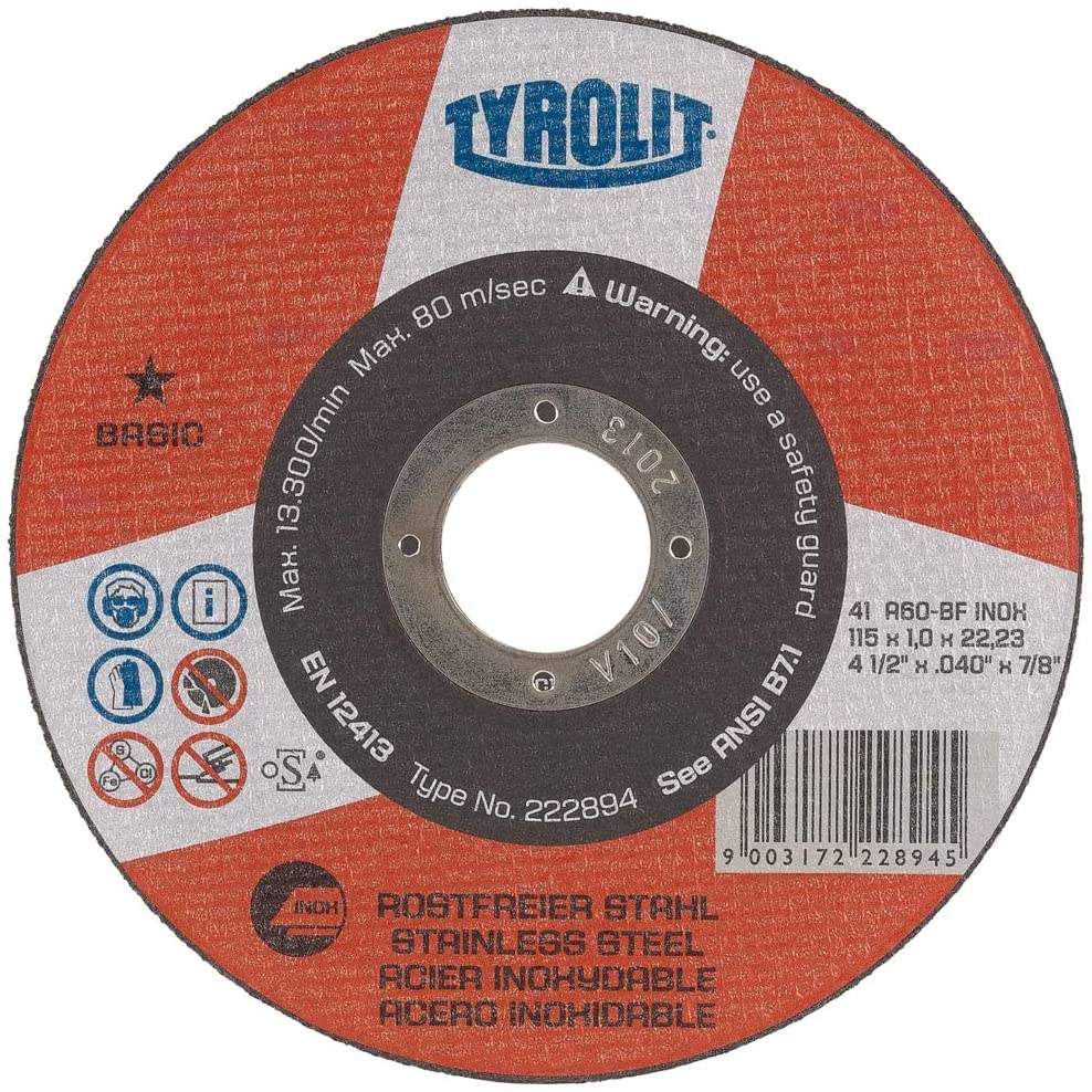 Abrasiv kappeskive Tyrolit 323976; 41F; 50x1x6 mm; A60R-BFXA