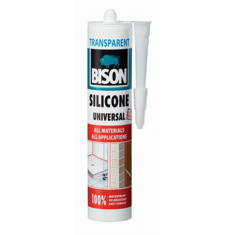 Universal tetningsmiddel Bison 1591310; 280 ml; gjennomsiktig