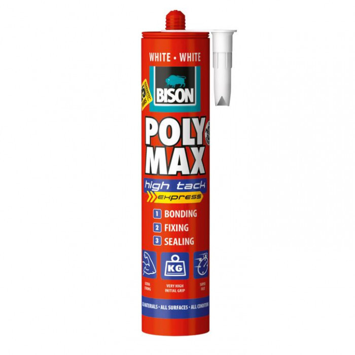 Lim Bison 6307917 Poly Max High Tack; 425 g; hvit