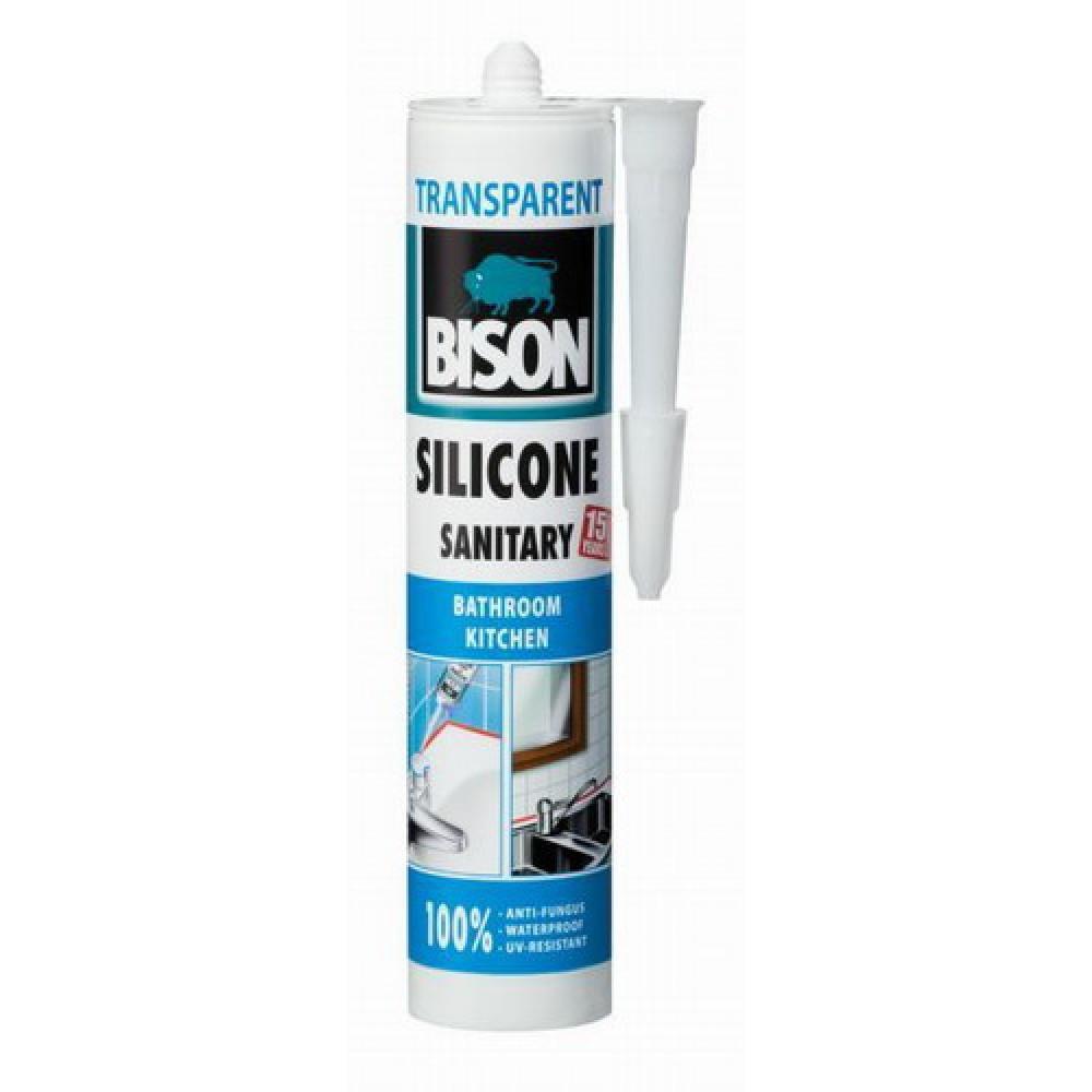 Hermetiske kjøkken og bad Bison 1591314 Silicone Sanitary; 280 ml; gjennomsiktig