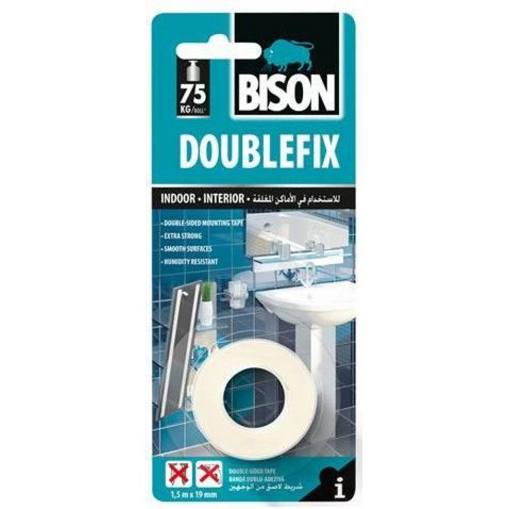 Tosidig tape Bison 1493045 Double Fix; 19 mm; 1,5 m
