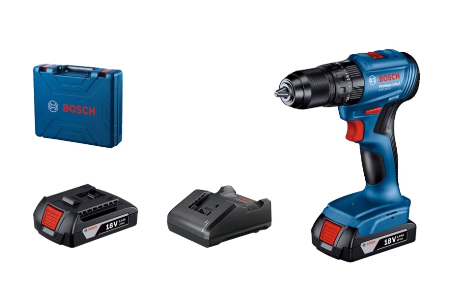 Slagskrutrekker / bor Bosch GSB 185-LI; 18 V; 2x2,0 Ah batt.