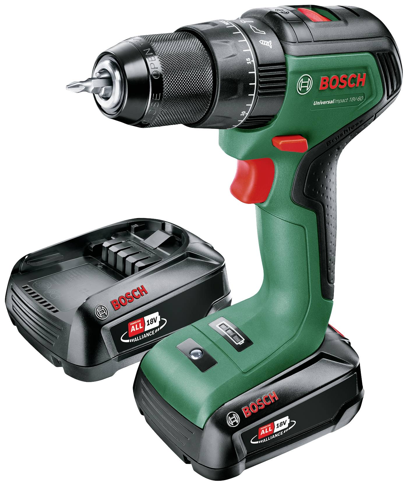 Slagskrutrekker / bor Bosch UniversalImpact 18V-60; 18 V; 1x2,0 Ah batt.