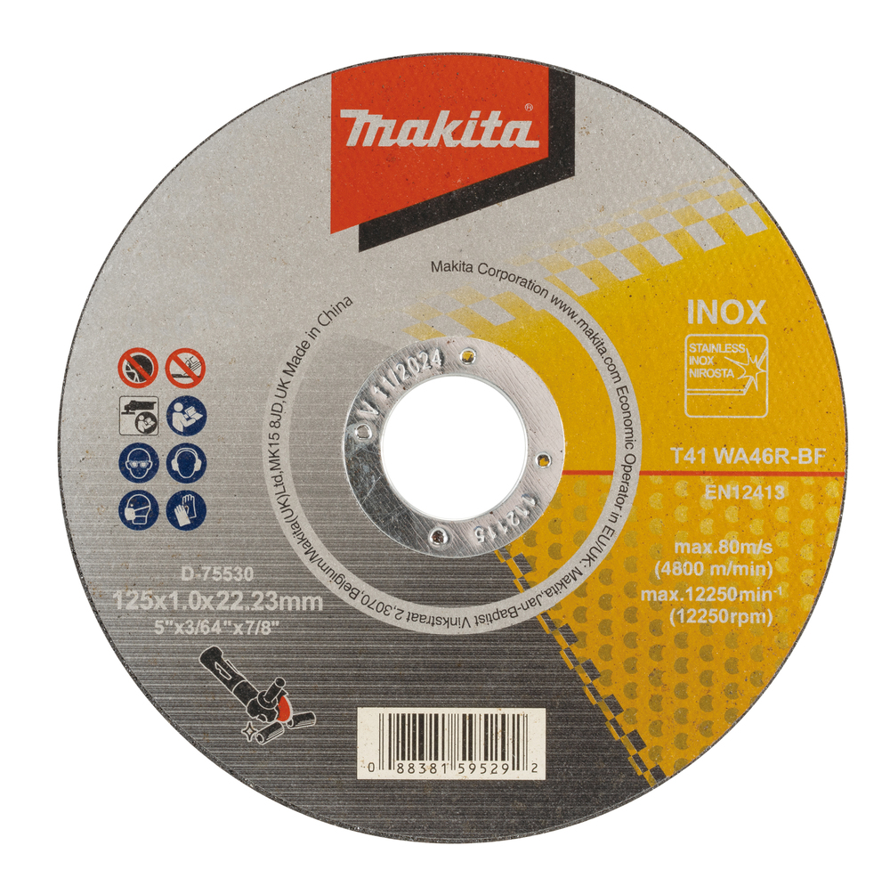 Kappeskive Makita D-75530; 125x1,0x22,23 mm