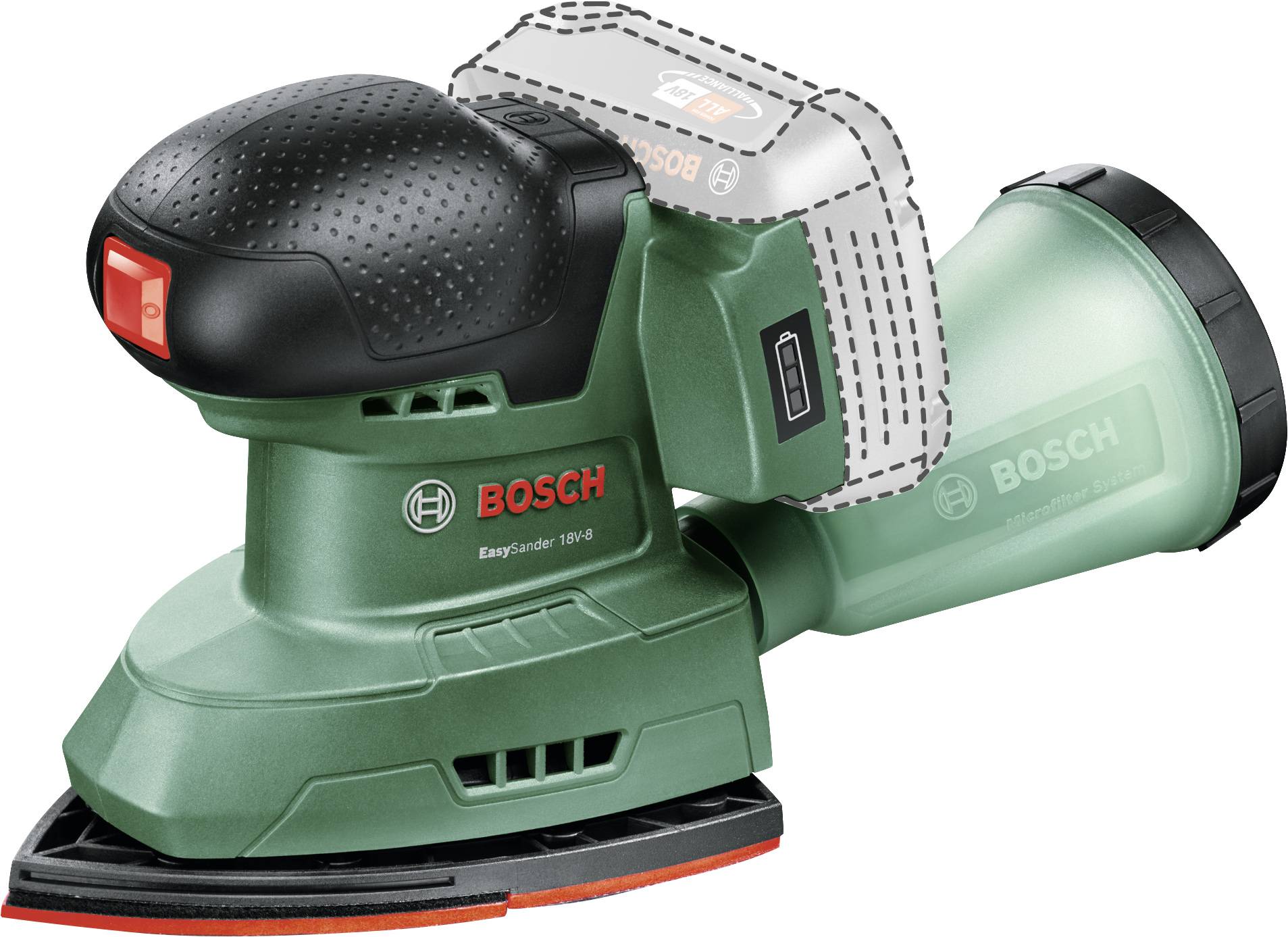 Deltasliper Bosch Easy Sander 18V-8; 18 V (uten batteri og lader)